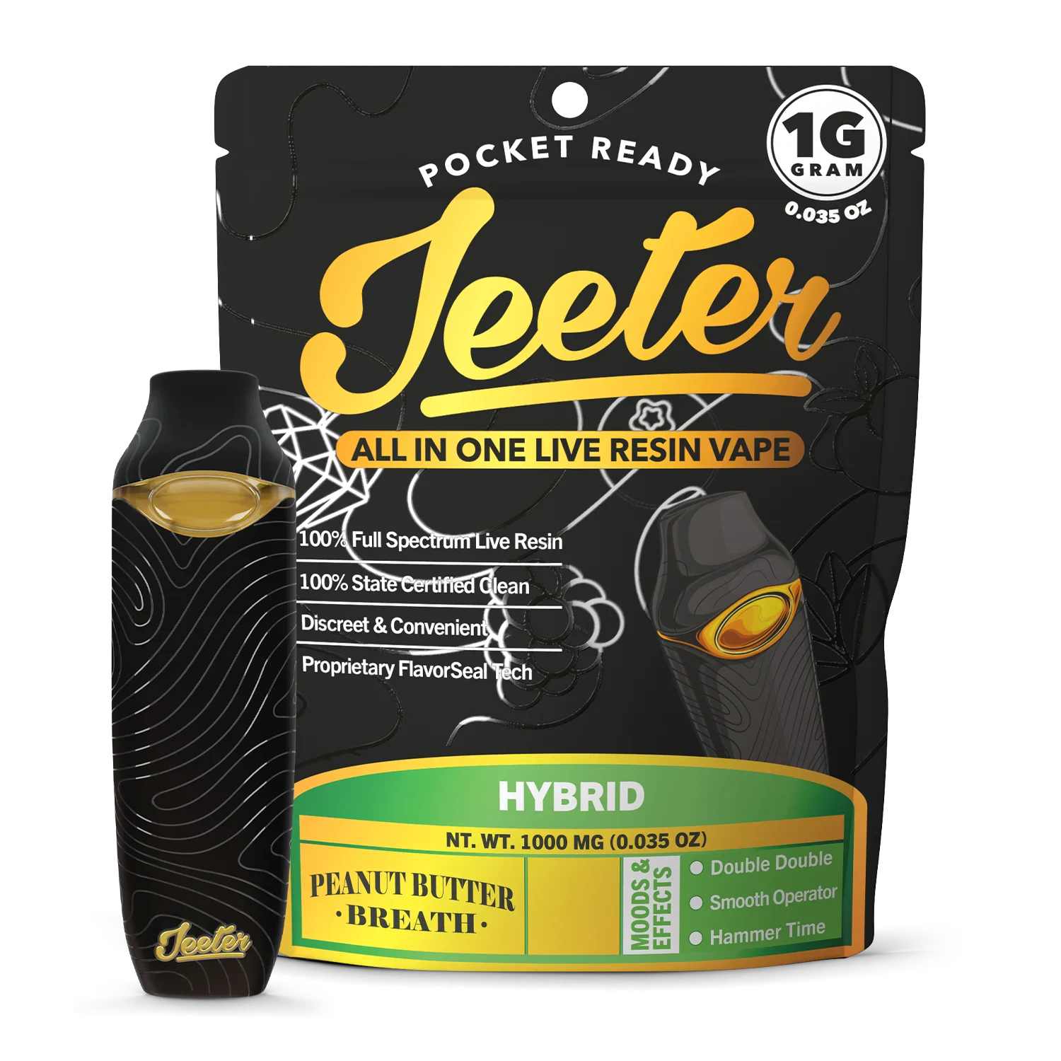 JEETER ALL-IN-ONE LIVE RESIN VAPE 2G - PENUT BUTTER BREATH zoom image