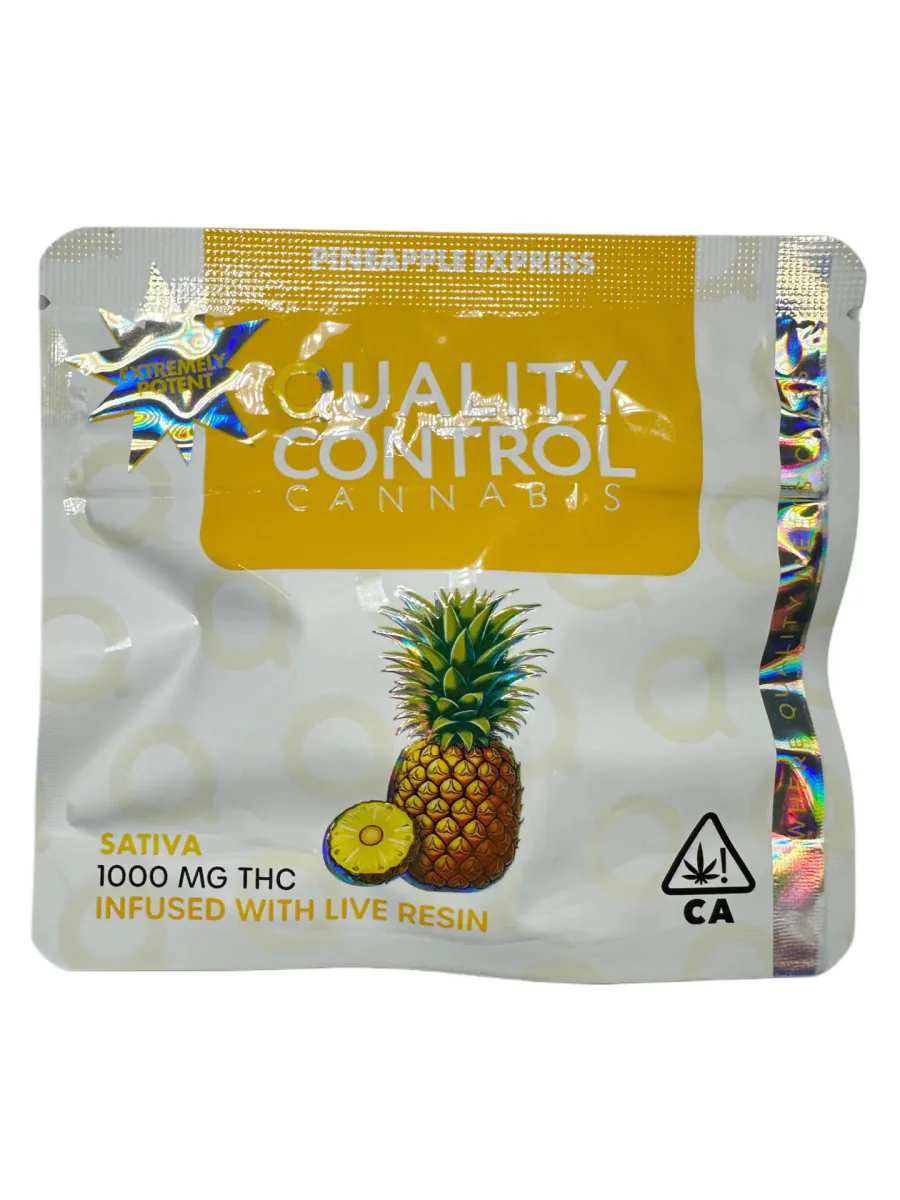 QUALITY CONTROL - INFUSED LIVE RESIN GUMMIES - 1000MG THC - PINEAPPLE EXPRESS