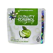QUALITY CONTROL - INFUSED LIVE RESIN GUMMIES - 1000MG THC - SOUR GREEN APPLE